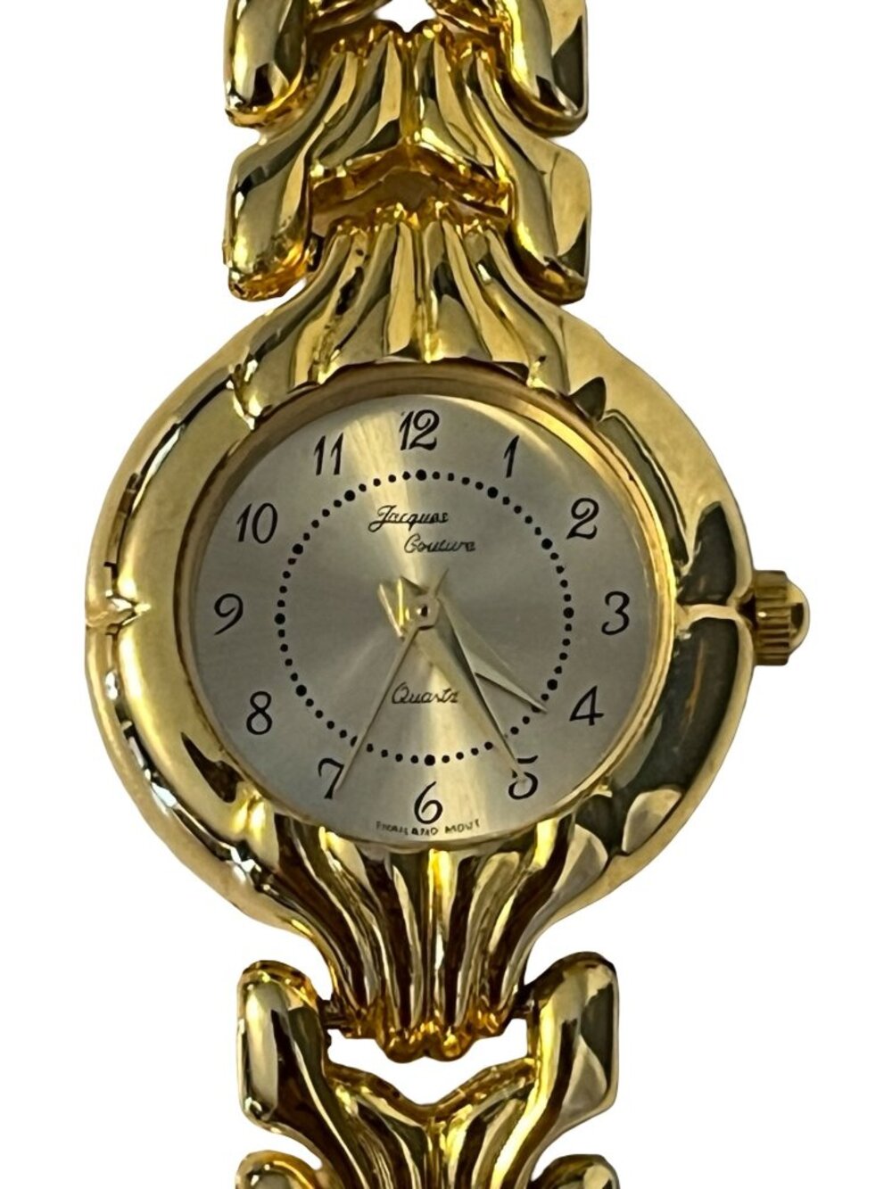 Vintage Jacques Couture Gold Tone Link Bracelet Watch Women’s Quartz 2.5” Small